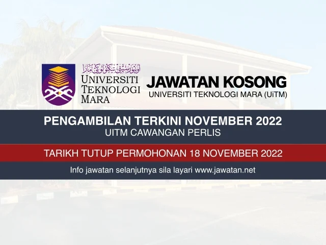 Jawatan Kosong UiTM Perlis November 2022