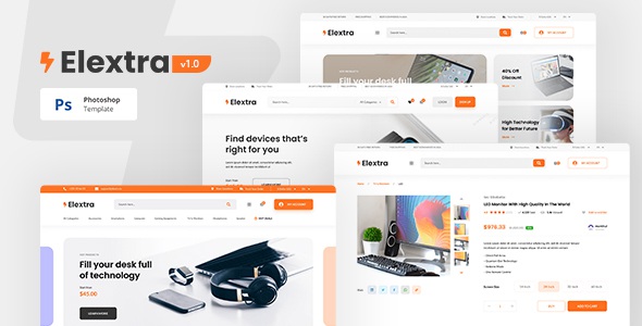 Electronic eCommerce PSD Template 