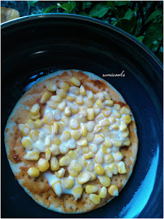 Sweet corn pizza 