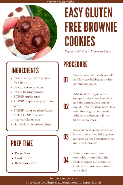 Super Easy Gluten Free and Vegan Brownie Cookies