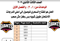 امتحان لغة انجليزية اول ثلاث وحدات للصف الثالث الثانوي 2020 كتاب العمالقة