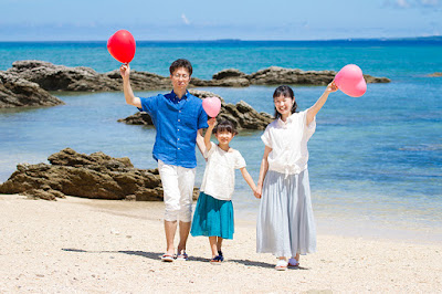 沖縄 結婚10周年 家族写真