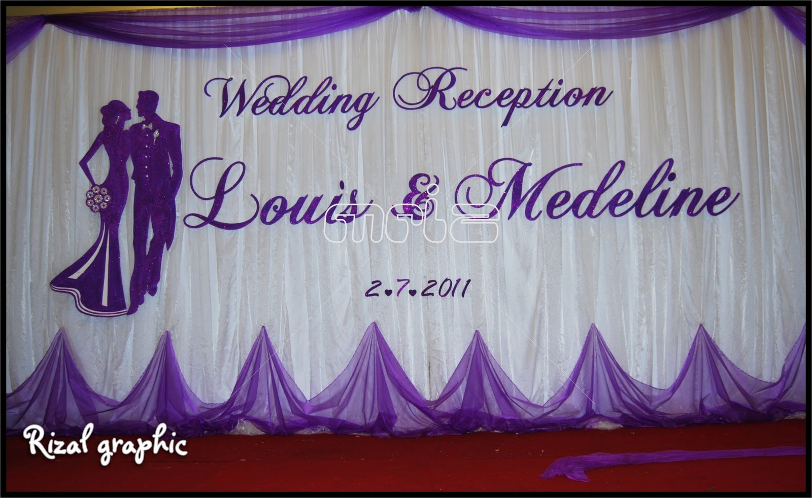 Wedding backdrop for Louis & Medeline. Posted by Riz@l at 5:41 PM