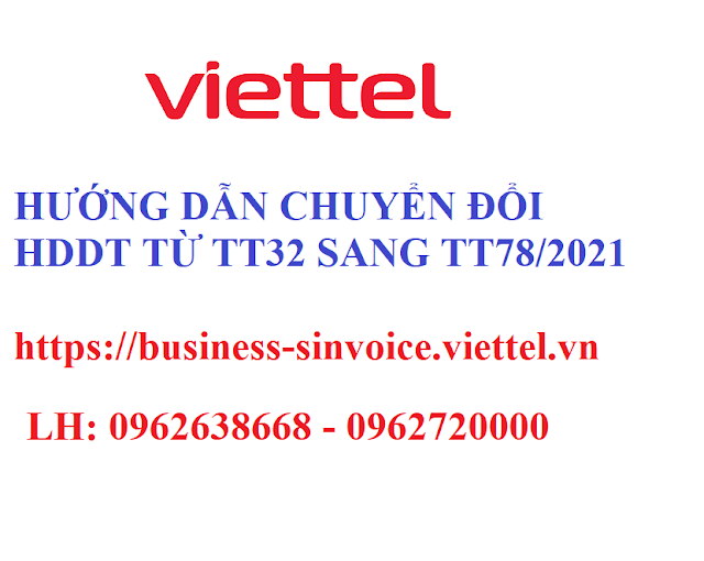 Chuyển đổi hóa đơn điện tử Viettel