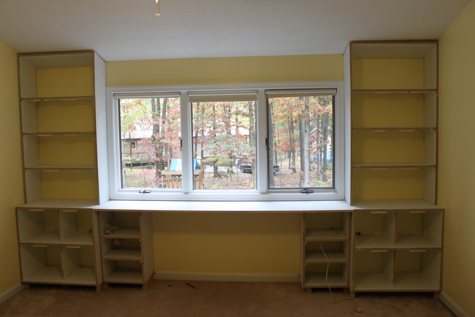 built in bookcase desk plans