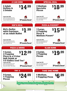 Free Printable Pizza Inn Coupons