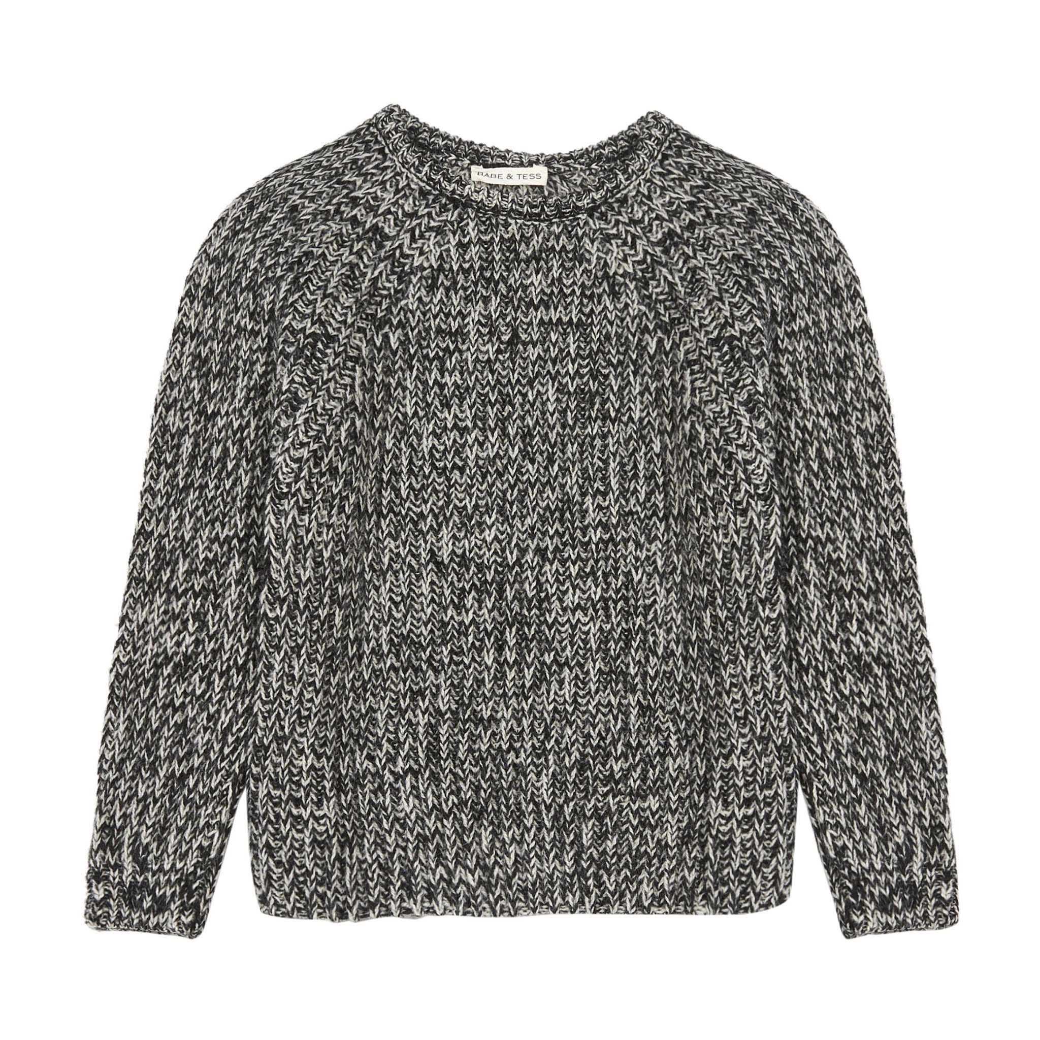 Boys Black Speckled Sweater from Babe & Tess