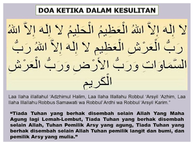 DOA KETIKA BERADA DALAM KESULITAN - KESUSAHAN - BLOG SURAH 