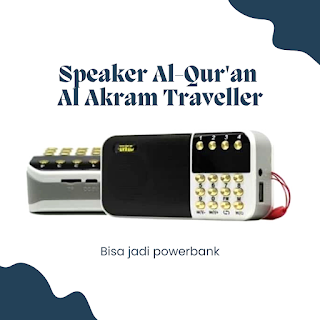 Al Akram Traveller Speaker Qur'an Bisa Jadi Power Bank 600mah
