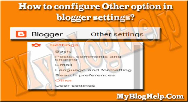 Others option in blogger