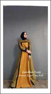 Gamis Premium Original NABILA DRESS BY ME Bahan Ima Platinum