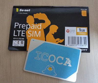 Prepaid LTE Sim Card and ICOCA Prepaid Card