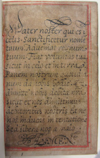 A page containing the Lord's Prayer in Latin.