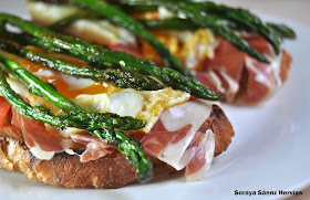 recette tartine salee asperges oeuf jambon