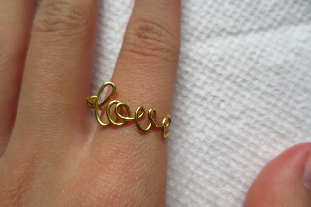 diy love wire ring