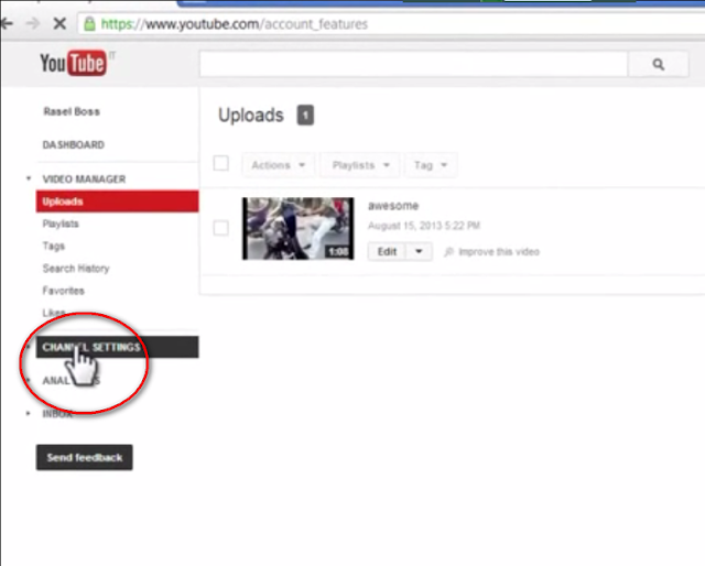 YouTube Channel Settings