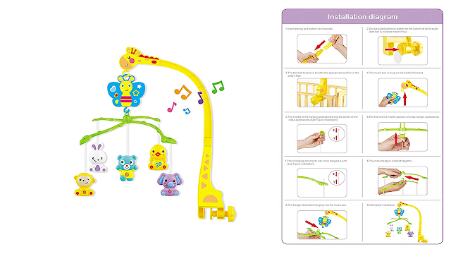 Playhood Musical Rattle For Cradle And Cot