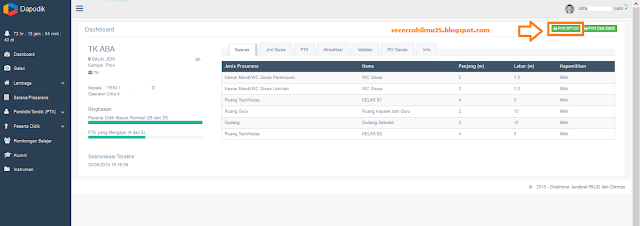 cara print sptjm dapodik paud 