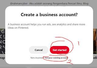 create bussiness account pinterest