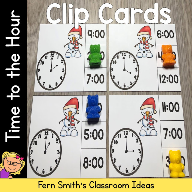 Click Here to Download This January Time to the Hour Clip Card Resources for Your Classroom Today!