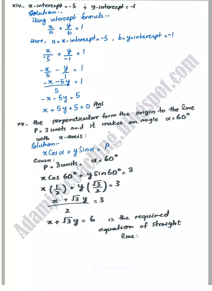 plane-analytic-geometry:-straight-line-exercise-7-3-mathematics-12th