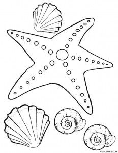 Starfish Coloring Page For Kids Fish