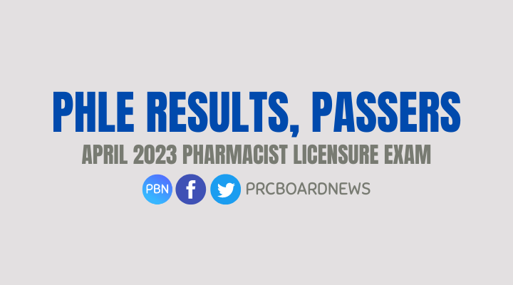 PhLE RESULT: April 2023 Pharmacist board exam list of passers
