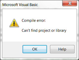 Cara Memperbaiki bug : Compile error: Can't find project or library in vb