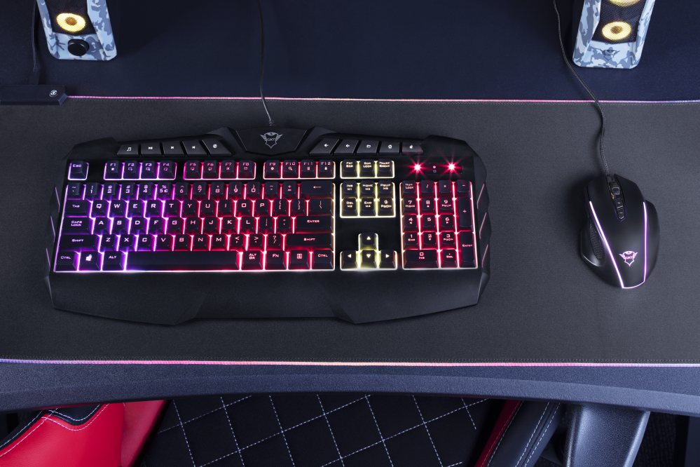 Trust launches its LED illuminated GXT 881 Odyss semi-mechanical keyboard with advanced anti-ghosting, 10 direct access keys and 12 multimedia keys