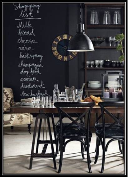 Black Kitchen Dining Room