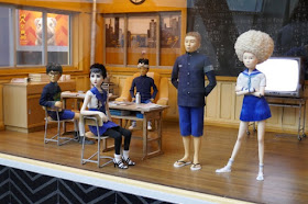 Isle of Dogs stop-motion school classroom puppets