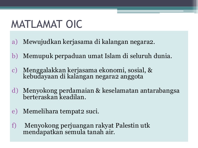 Peranan Malaysia Sebagai Anggota Oic Komanwel Pbb