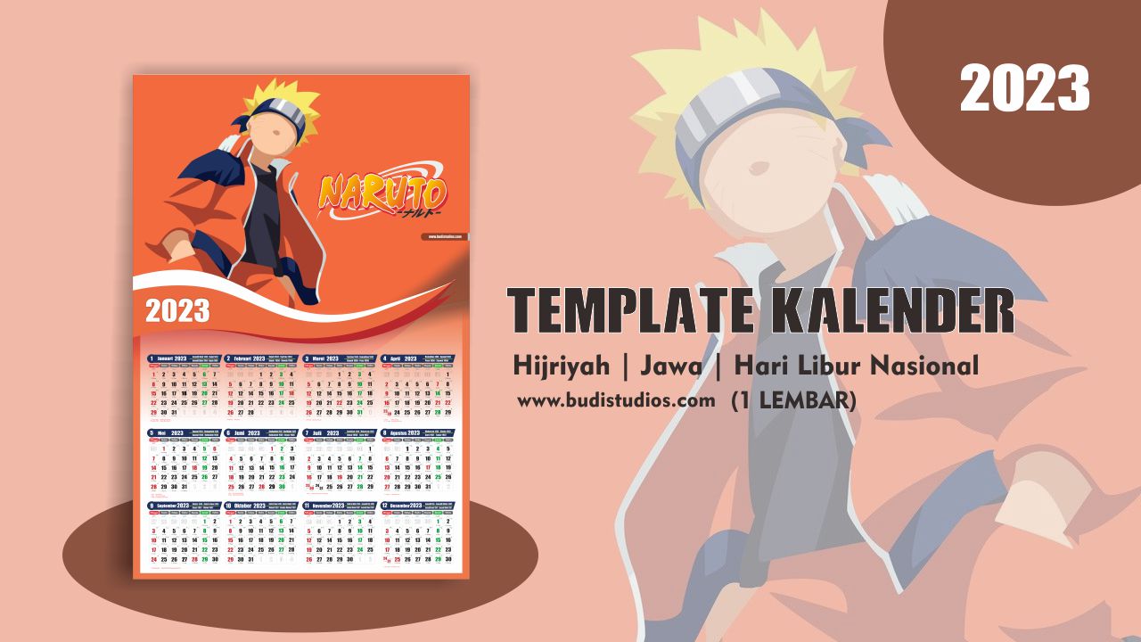 Template Kalender 2023 Naruto
