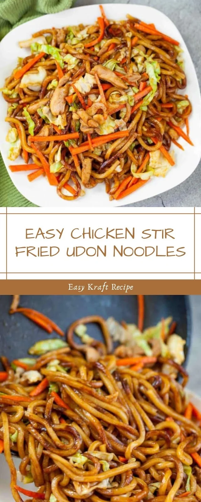 EASY CHICKEN STIR FRIED UDON NOODLES