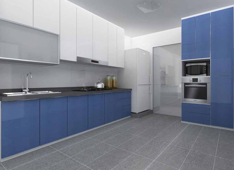 16 Dapur Minimalis Nuansa Biru Yang Terbaru!