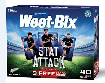 Sanitarium Weet-Bix All Blacks Stat Attack Cards 2021 Available in Weetbix Boxes 750mgs and 1.2kgs