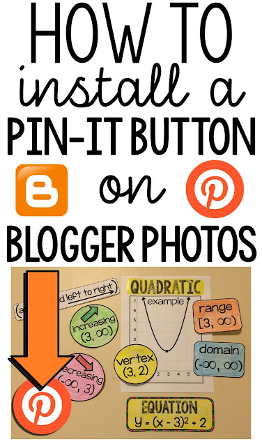 How to install a Pin-it Button on Blogger photos