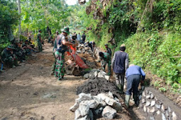  Satgas TMMD dan Warga Jembrana Tetap Antusias Kerjakan Sasaran Fisik