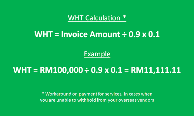WHT calculation (workaround)