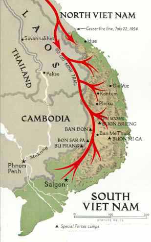 map of vietnam war battles. during the Vietnam War.