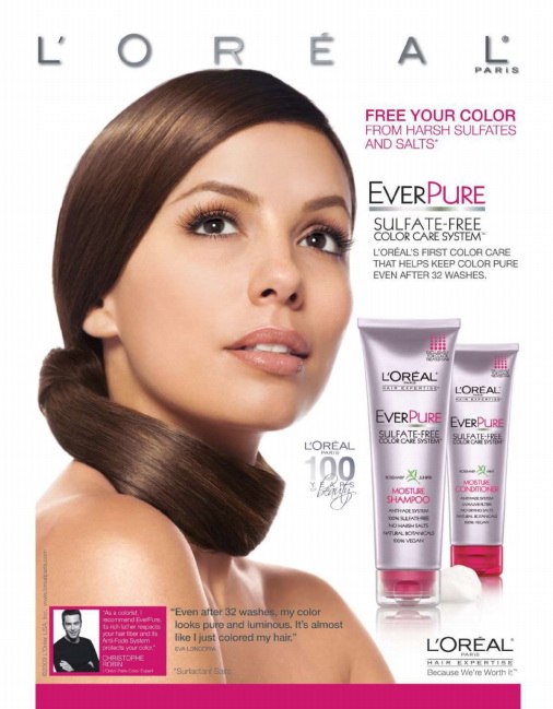 L'OREAL's first color care that helps keep color pure even after 32 washes