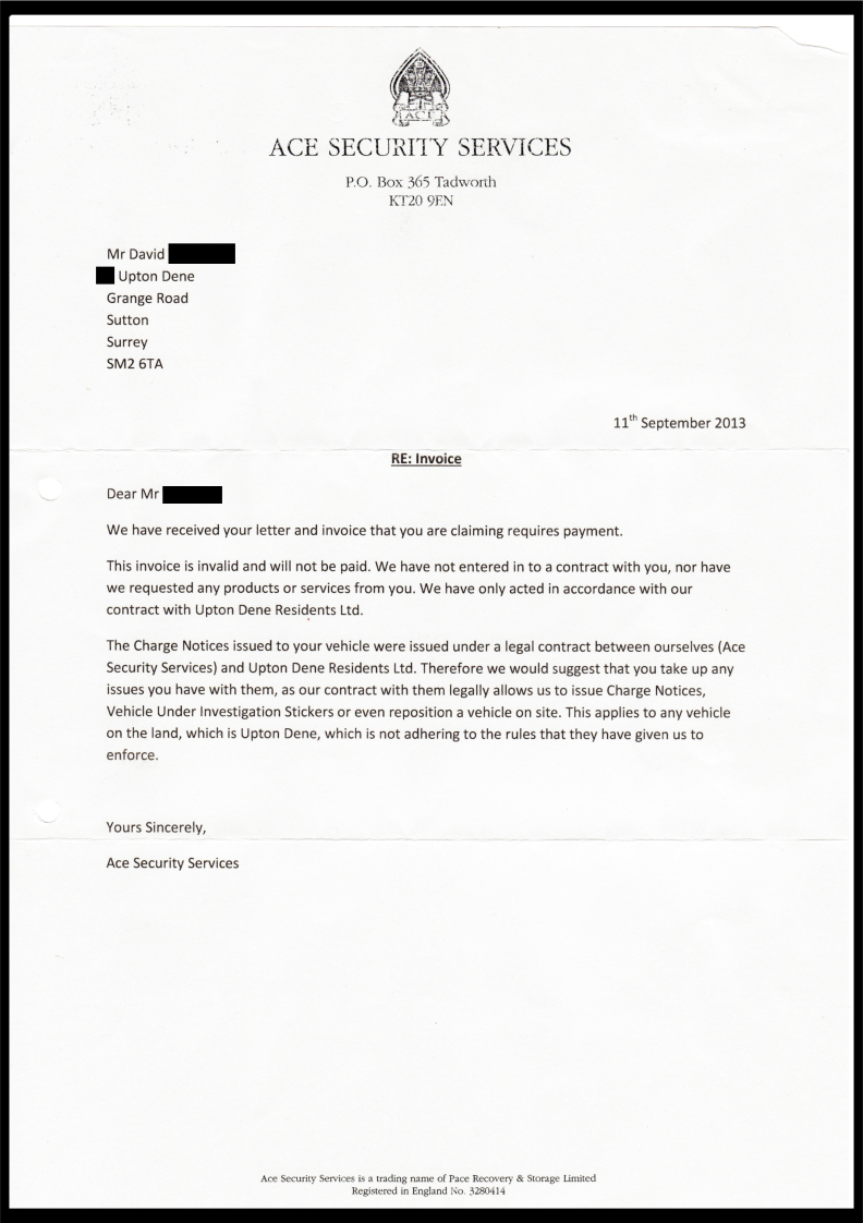 Upton Dene Residents Ltd; a shareholder's view: Letter Upton Dene Residents Ltd; a shareholder's view: Letter