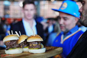 Double beef cheese burgers - TISSOT NBA Finals Party Sydney - Photography by Kent Johnson.
