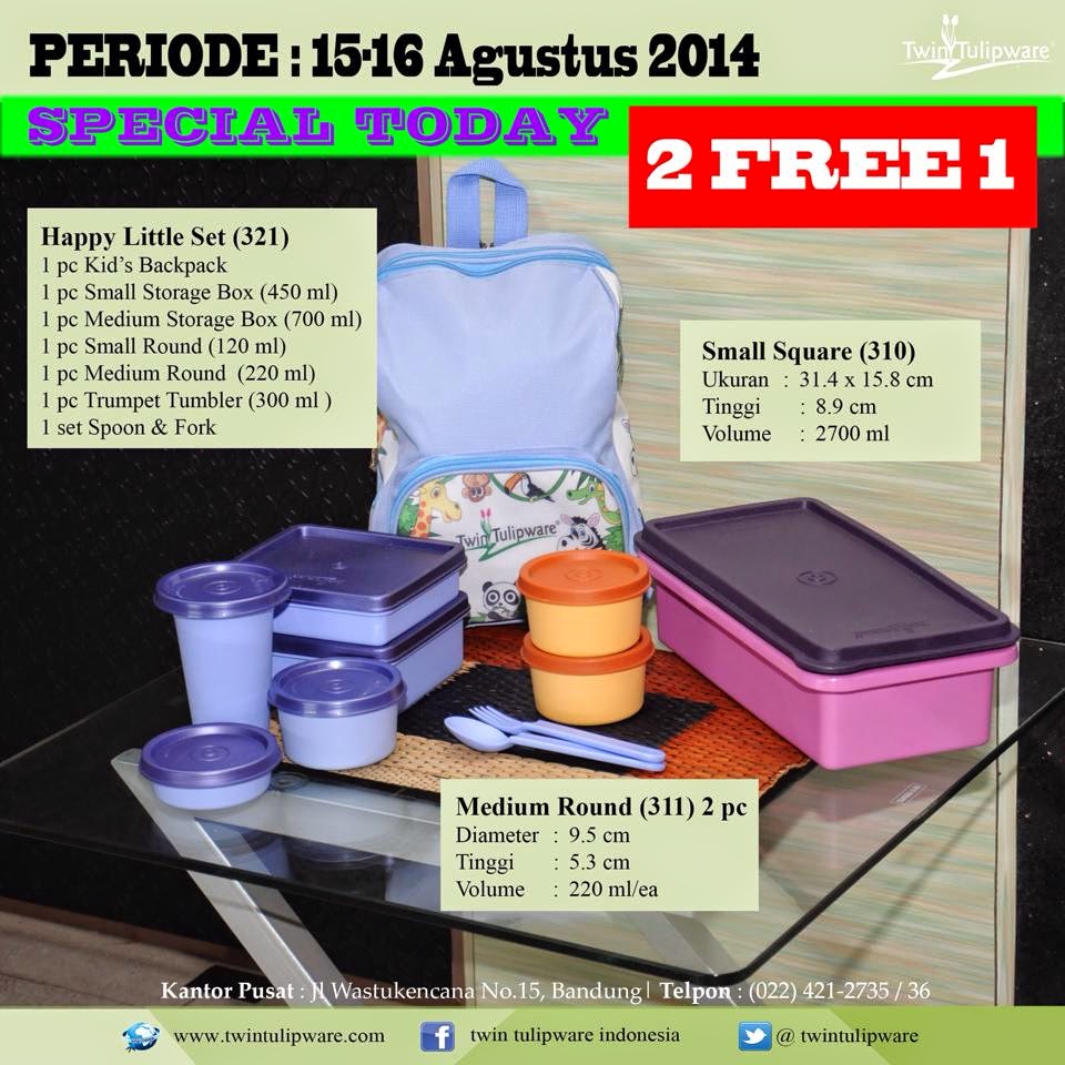 Promo Tulipware 15 dan 16 Agustus 2014