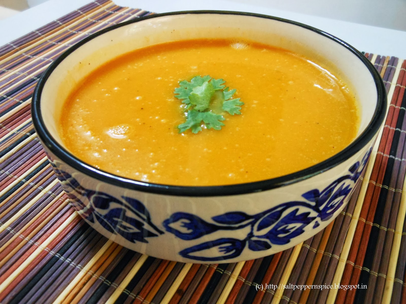 Salt And Pepper With A Lot Of Spice Pumpkin Soup With A Mirepoix Base