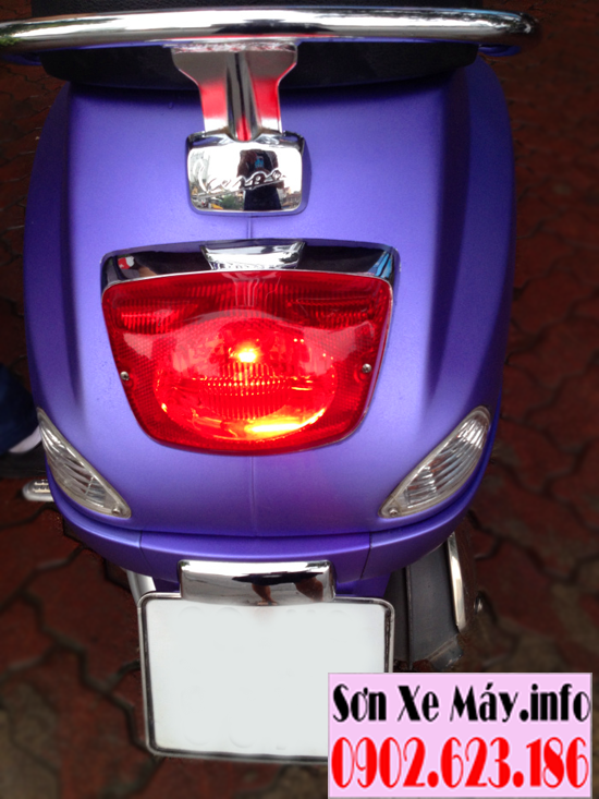 Sơn xe Vespa LX màu tím nhám cực đẹp