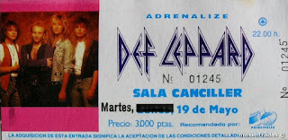 ENTRADA DE CONCIERTO DE DEF LEPPARD