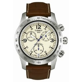 Tissot V8 Steel Chronograph Brown Mens Watch T36.1.316.72