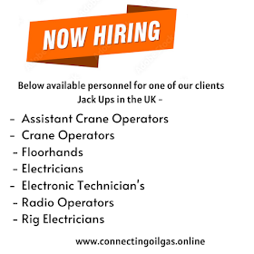  Looking to speak with the below available personnel for one of our clients Jack Ups in the UK - 