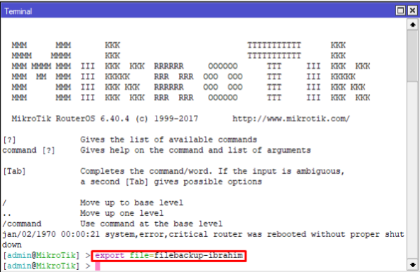 Backup, Export dan Import Setting Mikrotik